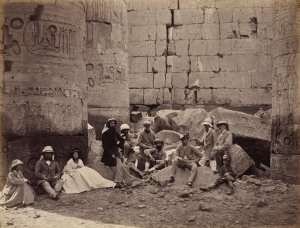 Group among the ruins [Karnak, Thebes]